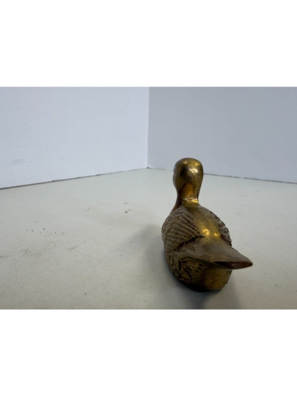 Brass Duck Paperweight 3 1/2" Statue Art Display - Picture 6 of 9